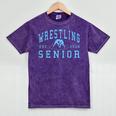 Wrestling Senior Night Wrestling Senior 2026 Graduation 70 Mineral Wash Tshirts Mineral Purple