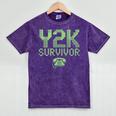 Y2K Survivor 2000s Nostalgia Retro Vintage Nostalgic Mineral Wash Tshirts Mineral Purple Y2K Survivor 2000s Nostalgia Retro Vintage Nostalgic Mineral Wash Tshirts Mineral Purple