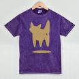 Yk2 Cat With Tomboy Tail 90s Nostalgia Downtown Indie Premium Tri-Blend Mineral Wash Tshirts Mineral Purple