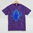 Yk2 Grunge Earthy Blue Cat With Stars Tomboy 90s Nostalgia Premium Tri-Blend Mineral Wash Tshirts Mineral Purple