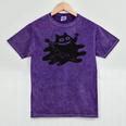 Yk2 Grunge Scary Cat With Tail Tomboy 90s Nostalgia Indie Premium Tri-Blend Mineral Wash Tshirts Mineral Purple
