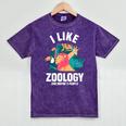 Zoologist Scientist Wildlife Biologist Zoology Introverted Mineral Wash Tshirts Mineral Purple
