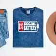 1 Social Battery Sarcastic Introverted Men Women Mineral Wash Tshirts Mineral Navy 1 Social Battery Sarcastic Introverted Men Women Mineral Wash Tshirts Mineral Navy
