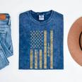 1964 Year Nostalgia Desert Camo Distressed American Flag Mineral Wash Tshirts Mineral Navy