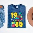 1980 Retro Raised In The 80s Old School Nostalgia Vibes Mineral Wash Tshirts Mineral Navy