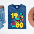 1980 Retro Raised In The 80s Old School Nostalgia Vibes Mineral Wash Tshirts Mineral Navy