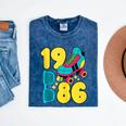 1986 Retro Raised In The 80s Old School Nostalgia Vibes Mineral Wash Tshirts Mineral Navy