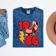 1986 Retro Roller Skate Vintage 80s Nostalgia Collector Mineral Wash Tshirts Mineral Navy