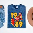 1989 Retro Roller Skate Vintage 80s Nostalgia Collector Mineral Wash Tshirts Mineral Navy