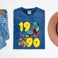 1990 Retro Raised In The 90s Old School Nostalgia Vibes Mineral Wash Tshirts Mineral Navy