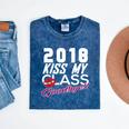 2018 Kiss My Class Goodbye Graduation Mineral Wash Tshirts Mineral Navy