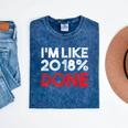 2018 Percent Done Senior Graduation Shirt Mineral Wash Tshirts Mineral Navy