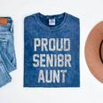 2018 Senior Aunt SEN18R Class Graduation Party T Shirt Mineral Wash Tshirts Mineral Navy