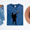 2019 Football Graduation Dab Shirt- Dabbing Graduate Mineral Wash Tshirts Mineral Navy