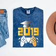 2019 High School Graduation Shirt Gamer Graduate Mineral Wash Tshirts Mineral Navy
