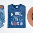 2019 Nurse RN Graduation Mineral Wash Tshirts Mineral Navy