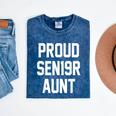 2019 Senior Aunt SEN19R Class Graduation Party T Shirt Mineral Wash Tshirts Mineral Navy