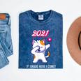 2021 Kindergarden Graduation Celebration Dapping Cat For Men Women Kids Mineral Wash Tshirts Mineral Navy