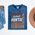 2026 Football Senior Auntie Graduation Matching Family Mineral Wash Tshirts Mineral Navy