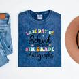 2026 Last Day Of School Autograph 8th Grade Graduation Party Mineral Wash Tshirts Mineral Navy