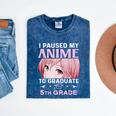 5th Grade Graduation Anime 2025 Graduate Elementary Girls Mineral Wash Tshirts Mineral Navy