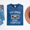 5th Grade Graduation Shirt Level Complete Video Gamer Mineral Wash Tshirts Mineral Navy