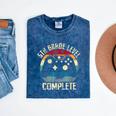 5th Grade Level Complete Gamer Graduation Boys Class Of 2024 Mineral Wash Tshirts Mineral Navy