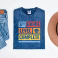 5th Grade Level Complete Shirt Graduation Last Day Of School Mineral Wash Tshirts Mineral Navy