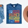 6th Grade Level Complete Shirt Graduation Last Day Of School Mineral Wash Tshirts Mineral Navy