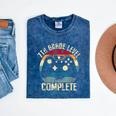 7th Grade Level Complete Gamer Class Of 2025 Graduation Boy Mineral Wash Tshirts Mineral Navy