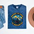 8-Bit Gamer Birder Blue Jay Arcade Nostalgia Nature Mineral Wash Tshirts Mineral Navy