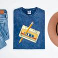 80's 90's Retro Music Party Costume Nostalgia Cassette Mineral Wash Tshirts Mineral Navy