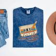 80s 90s Retro Party Costume Nostalgia Cassette Tape Pencil Mineral Wash Tshirts Mineral Navy