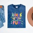 80's Girls Just Wanna Have Fun Nostalgia 1980s Mineral Wash Tshirts Mineral Navy