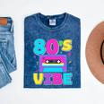 80's Vibe Retro Style Cassette Tape Nostalgia 1980s Party Mineral Wash Tshirts Mineral Navy