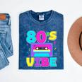 80's Vibe Retro Style Cassette Tape Nostalgia 1980s Party Premium Tri-Blend Mineral Wash Tshirts Mineral Navy