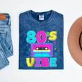 80's Vibe Retro Style Cassette Tape Nostalgia 1980s Party Mineral Wash Tshirts Mineral Navy