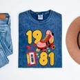 80s Vibes Mixed Tapes & Roller Skates 1981 Nostalgia Retro Mineral Wash Tshirts Mineral Navy
