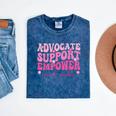 Advocate Support Empower Groovy Social Worker Graduation MSW Mineral Wash Tshirts Mineral Navy