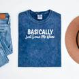Basically Just Leave Me Alone Introvert Sarcasm Mineral Wash Tshirts Mineral Navy