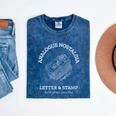 Analogue Nostalgia Letter & Stamp Graphic Mineral Wash Tshirts Mineral Navy