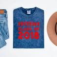 & Red Class Of 2018 Senior Graduation T Shirt Mineral Wash Tshirts Mineral Navy