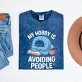Anti-Social Club Homebody Introvert Hibernate Hermit Shyness Mineral Wash Tshirts Mineral Navy