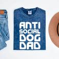 Anti-Social Dog Dad Quote For Anti Social Introvert Persons Mineral Wash Tshirts Mineral Navy