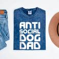 Anti-Social Dog Dad Quote For Anti Social Introvert Persons Mineral Wash Tshirts Mineral Navy