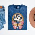 Anti-Social Introvert Butterfly Lover Mineral Wash Tshirts Mineral Navy