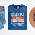 Antisocial Not A People Person Socially Selective Introvert Mineral Wash Tshirts Mineral Navy