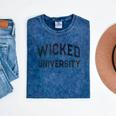 Antisocial WICKED UNIVERSITY Introvert Don't Call Me U Mineral Wash Tshirts Mineral Navy