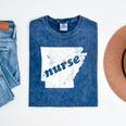Arkansas Nursing Nurse Graduation Mineral Wash Tshirts Mineral Navy
