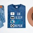 Athletic Trainer Eat Sleep Tape Ankles Graduation Mineral Wash Tshirts Mineral Navy